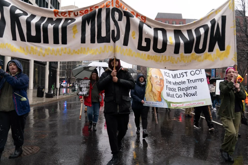 Anti-ICE protesters assemble across the US after shootings in Minneapolis and Portland, Oregon