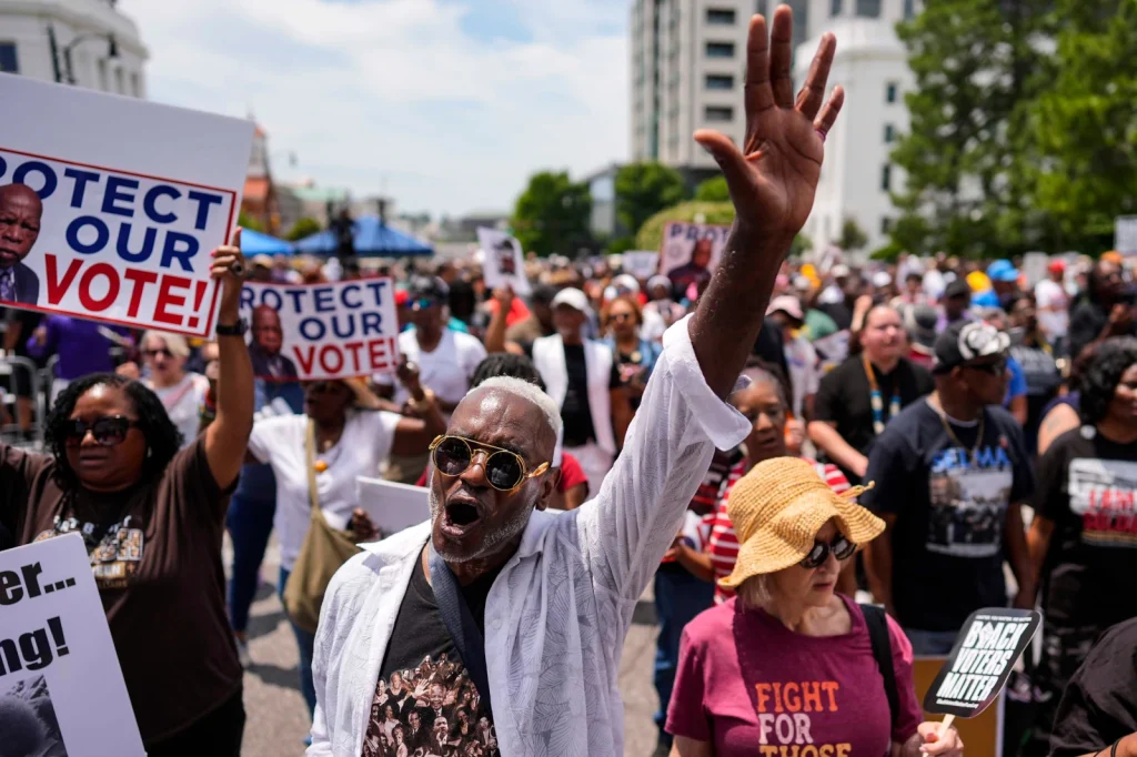 In the birthplace of Civil Rights Movement, groups rally to defend Black political representation